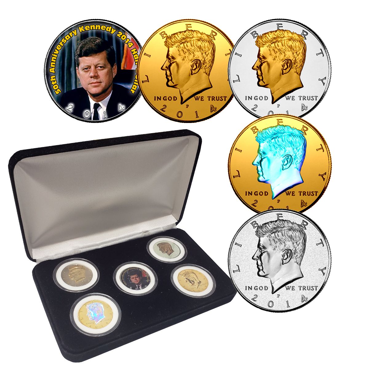 2014 Kennedy Half Dollar Enhanced Type Set
