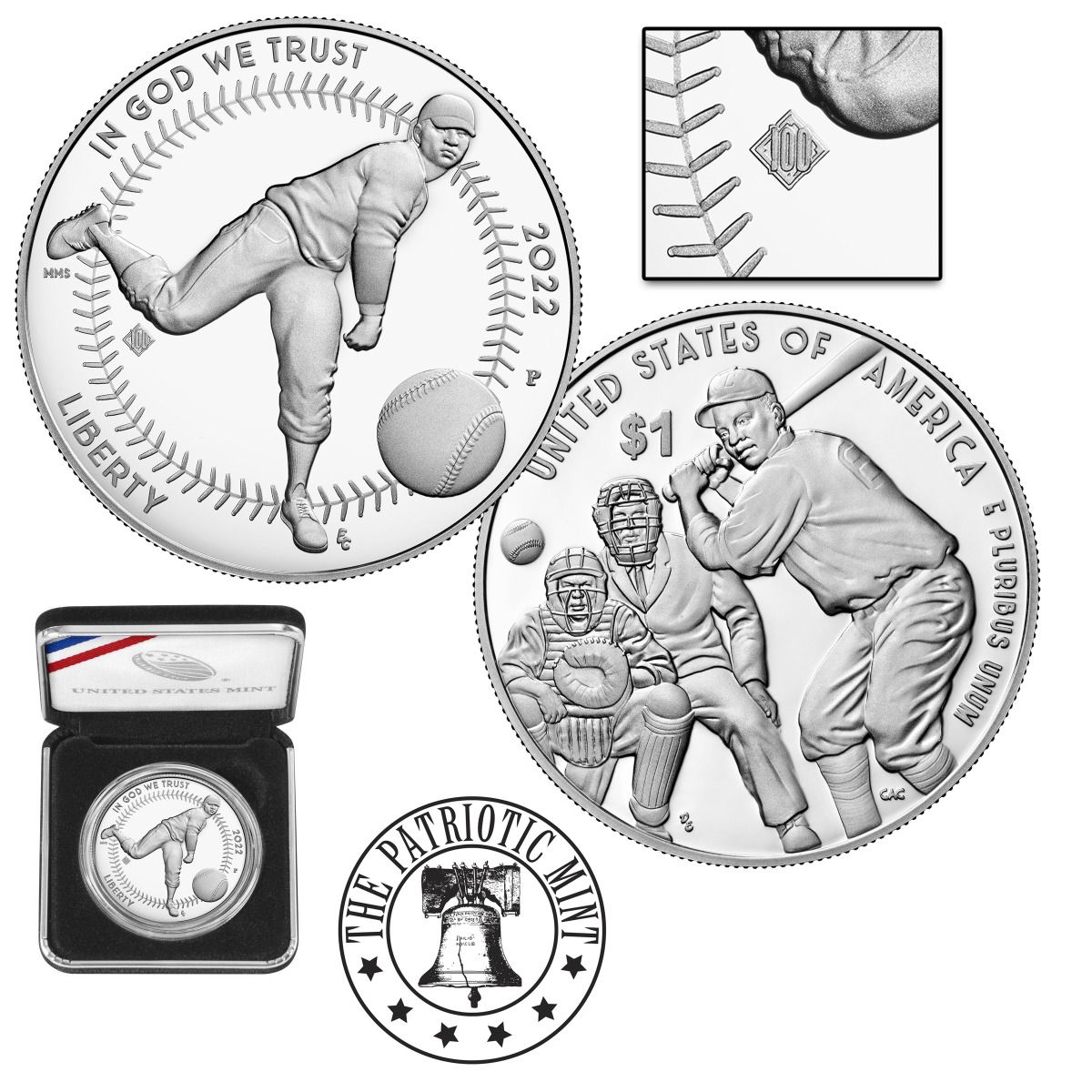 2022-P Negro Leagues Baseball Proof Silver Dollar with Privy Mark 22CS