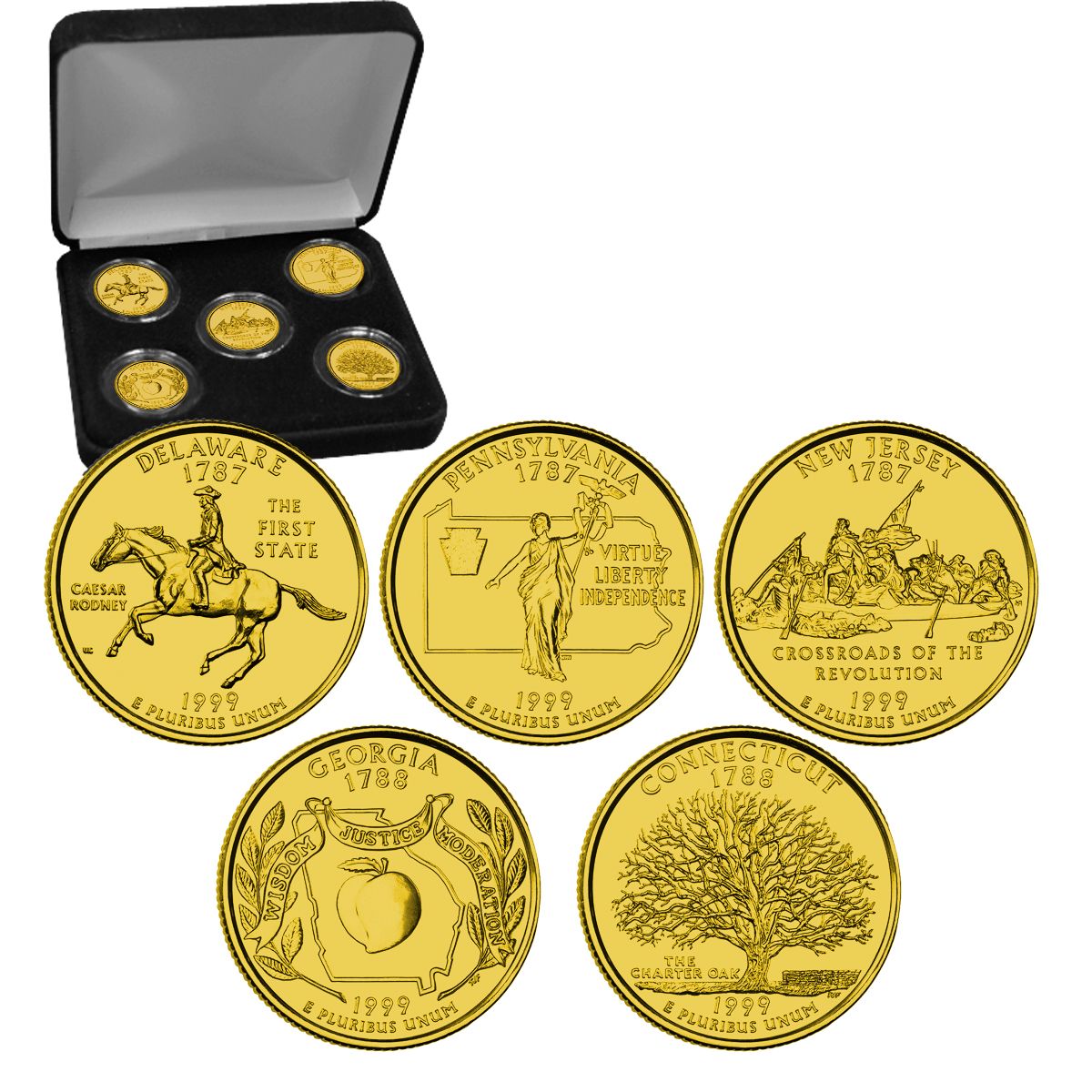 State Quarters Set Gold Plated 24k | The Patriotic Mint