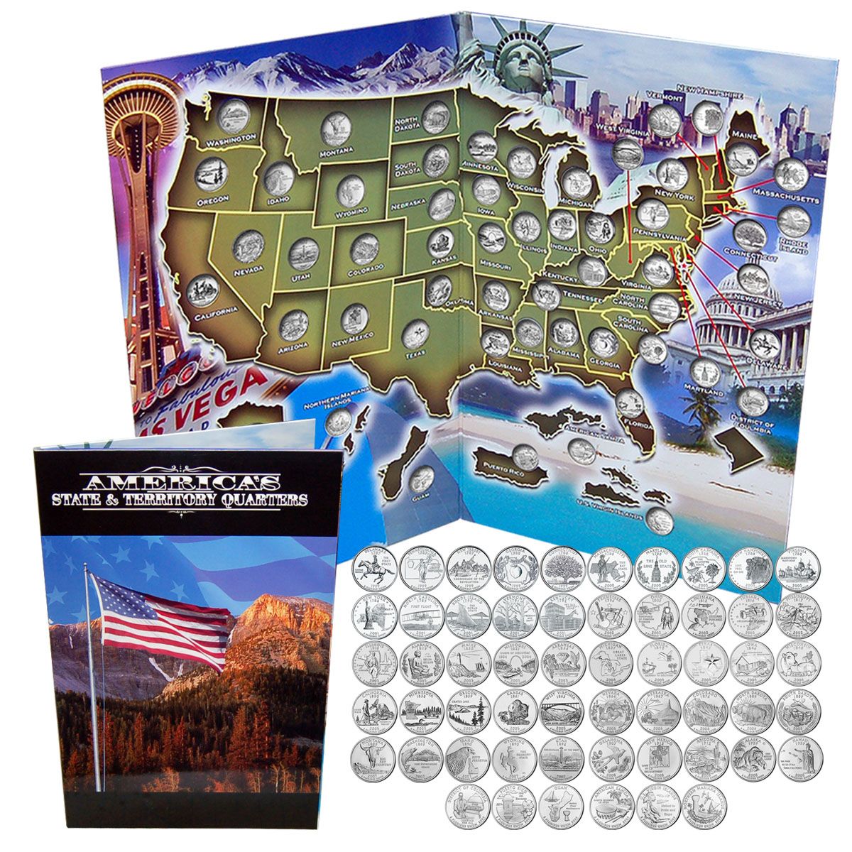 特価商品  56pc Sets Quarter State Complete Buy 1999-2009 The - アート・デザイン・音楽
