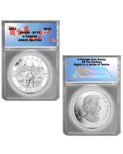 2013  O Canada 1/2 oz Silver $10-Caribou SP70