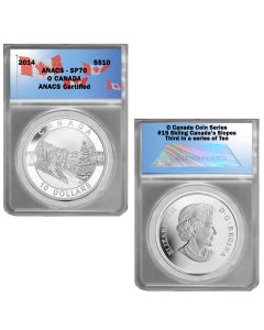2014 O Canada 1/2 oz Silver $10-Skiing SP70