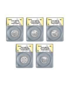 2019-D MS69 PL (ProofLike) National Parks Quarters 5-Coin Set 
