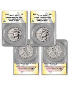 1776 - 2026 Semiquincentennial Liberty Half Dollar MS68 (P & D) 2 Coin set - AR