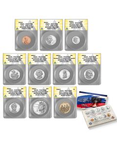 1776-2026 S Clad Proof Complete 10 Coin Set PR70 Advance Release (OGP/COA)