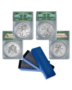 1986 - 2024 American Silver Eagle Anacs MS69 MB Label (40 Coin Set)