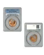  Lincoln Cent Mint Error PCGS MS65 RD - 35% Brockage Strike Obverse