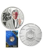 2022 DC Comics Two Face supervillain 1oz Silver $5 Coin - Samoa