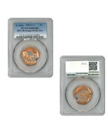  Lincoln Cent Mint Error PCGS MS65 RD - 80% Brockage Strike Obverse