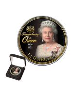Queen Elizabeth II Commemoration Colorized Silver Eagle 