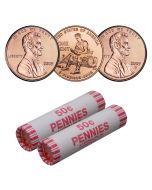 2009-P+D Lincoln Cents Roll-Formative Years- BU (Bank Wrapped Unopened Roll)