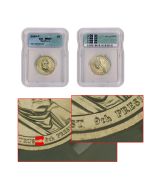 2009-P Harrison Presidential Dollar Obverse Die Break MS67 - Coin Error