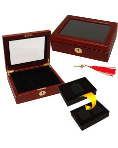 Wood Display Box for 1 or 2 Graded Coins