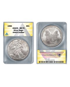 1989  American Silver Eagle 1oz coin MS70