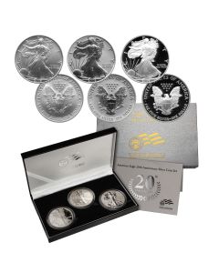 2006 American Silver Eagle 20th Anniversary 3pc Set 