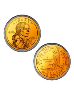 2008 Sacagawea Dollar 24k Gold Plated