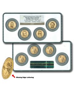 2009 Presidential Dollar Mint Error Set NGC (Missing Edge Lettering)
