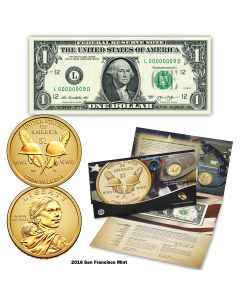 2016 Code Talkers American $1 Coin and Currency Set