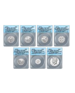 2019-S Silver Proof Set ANACS PR70   (Silver JFK Half, Quarters & Dime 7 Coin  Set)