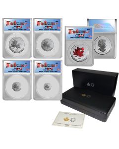 2020 Canada Pure Silver 5-Coin Maple Leaf Fractional Set RP70 First Release