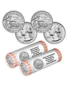 2021-P+D George Washington Crossing the Delaware Uncirculated Quarter Roll (80 coins)