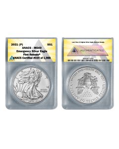 2021 (P) American Silver Eagle MS69 - Emergency ASE Production (1st Release)