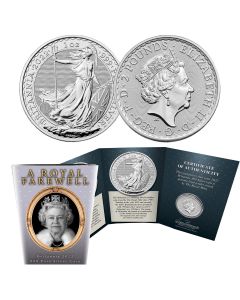 2022 Great Britain Silver Britannia £2 Coin - A Royal Farewell to Queen Elizabeth II