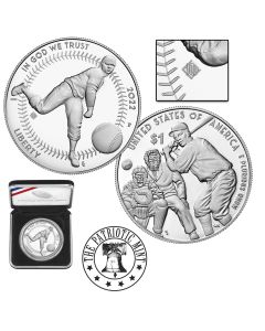 2022-P The Soul of Baseball Commemorative Proof Silver Dollar with Privy Mark 22CS