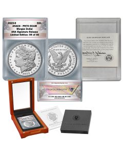2023-S Morgan Silver Proof Dollar PR70 ANA Release - with U.S Mint Director hand Signed COA