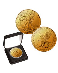 2024 American Silver Eagle 24k Gold Layered 