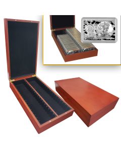 Wood Display Box for 40 Silver 2 oz Coin bars
