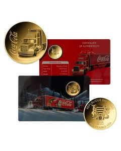 Coca Cola Truck Gold Coin 