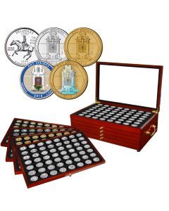 Complete Uncirculated Type Set Of America The Beautiful National Park Quarters + Bonus State Quarter BU set (280 Coins)