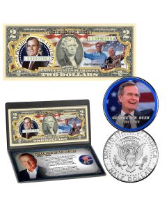George H.W. Bush Colorized Tribute Coin & Currency Collection