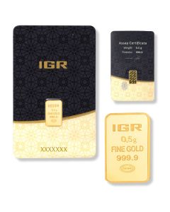1/2 gram Gold Bar - IGR (assay card)