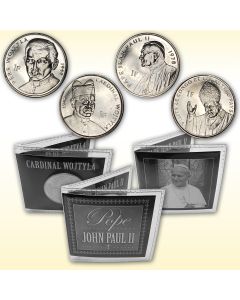 2004 Congo (RDC) POPE JOHN PAUL II 1 FRANC UNC 25Th ANNIVERSARY 4 Coin Set