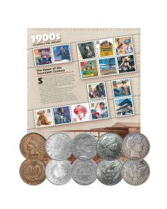 Celebrate the Century Coin & Stamp Collection-The 1900's