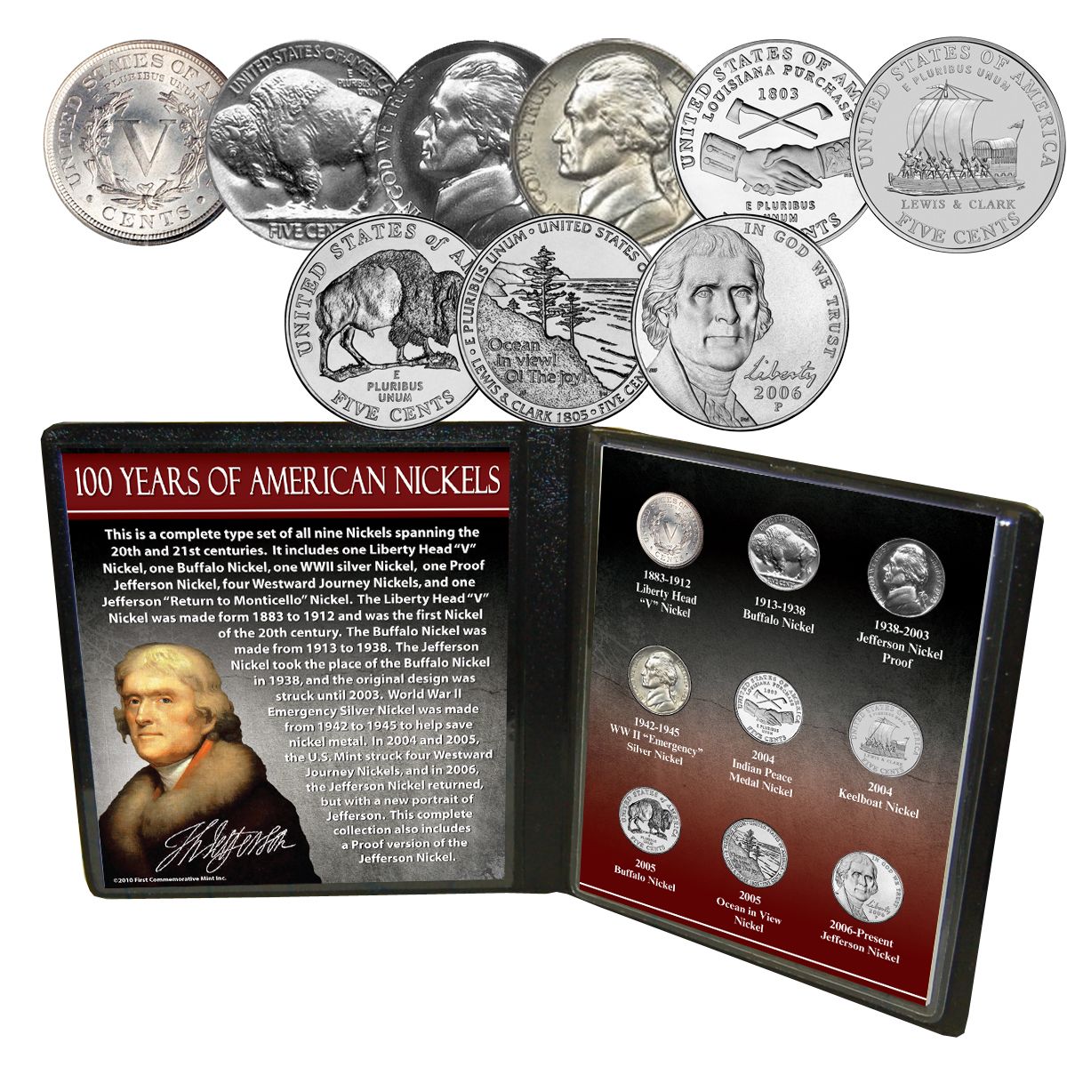 JEFFERSON NICKELS SET OF 42 BU COINS 2000-2018  ALL  P&D 