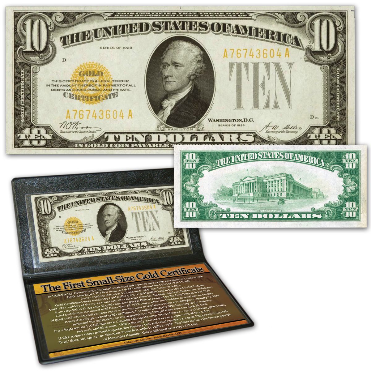 1928 $10 Gold Certificate Small Note