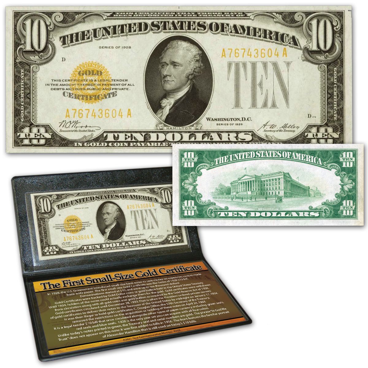 United States US $1 Billion Dollar Bill Gold Foil Banknote Liberty