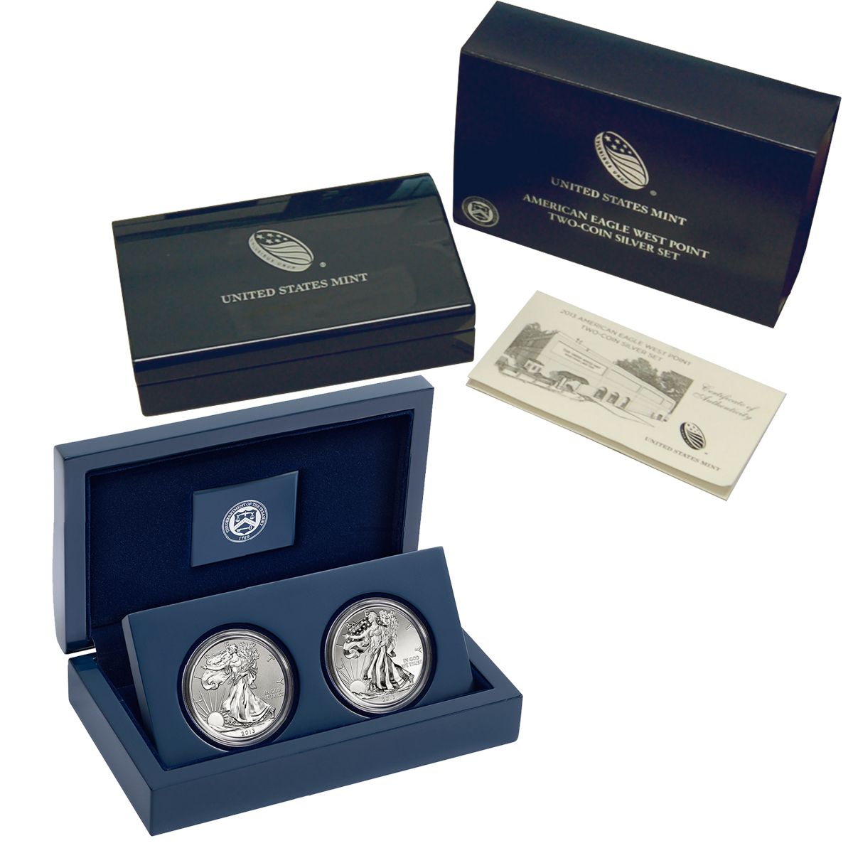 2012-S 2-PIECE SET UNITED STATES AMERICAN SILVER EAGLE TWO COIN PROOF SET 