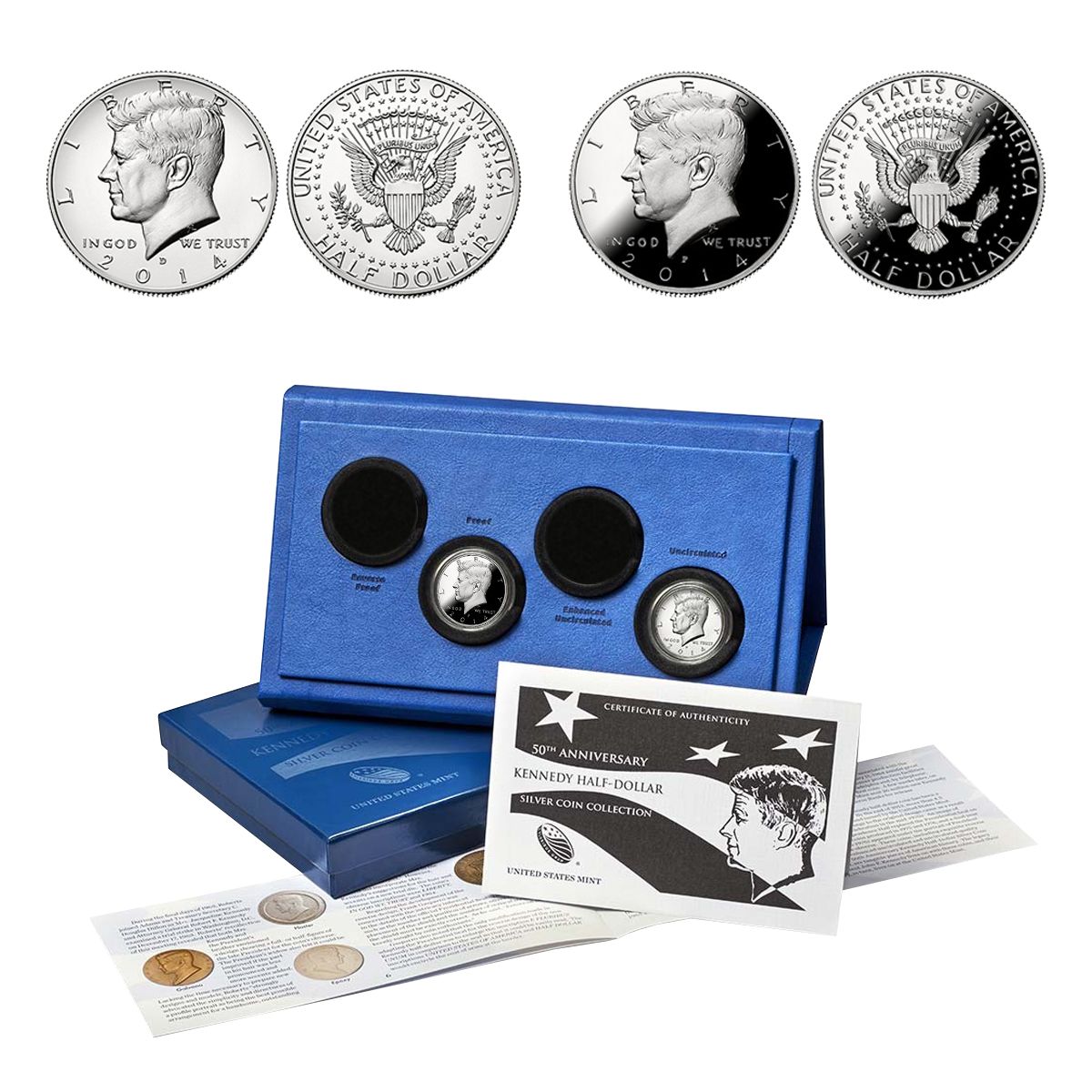 THE FOUNDING FATHERS of The United States JFK Kennedy US Half Dollars 7-Coin Set 