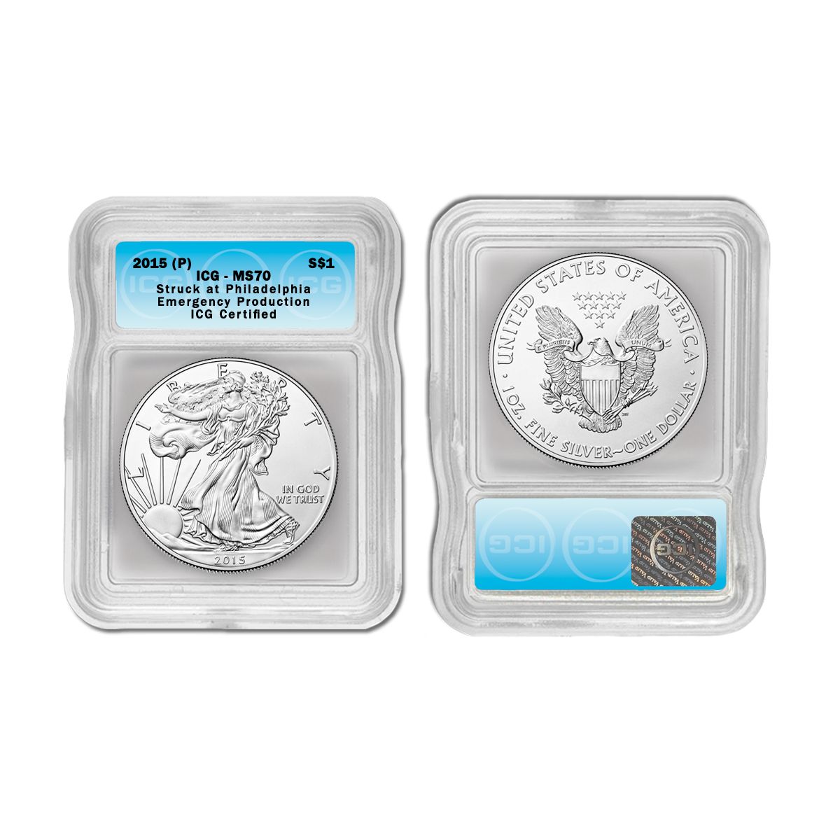 2015 (P) American Silver Eagle MS70 - Supplemental ASE Struck at