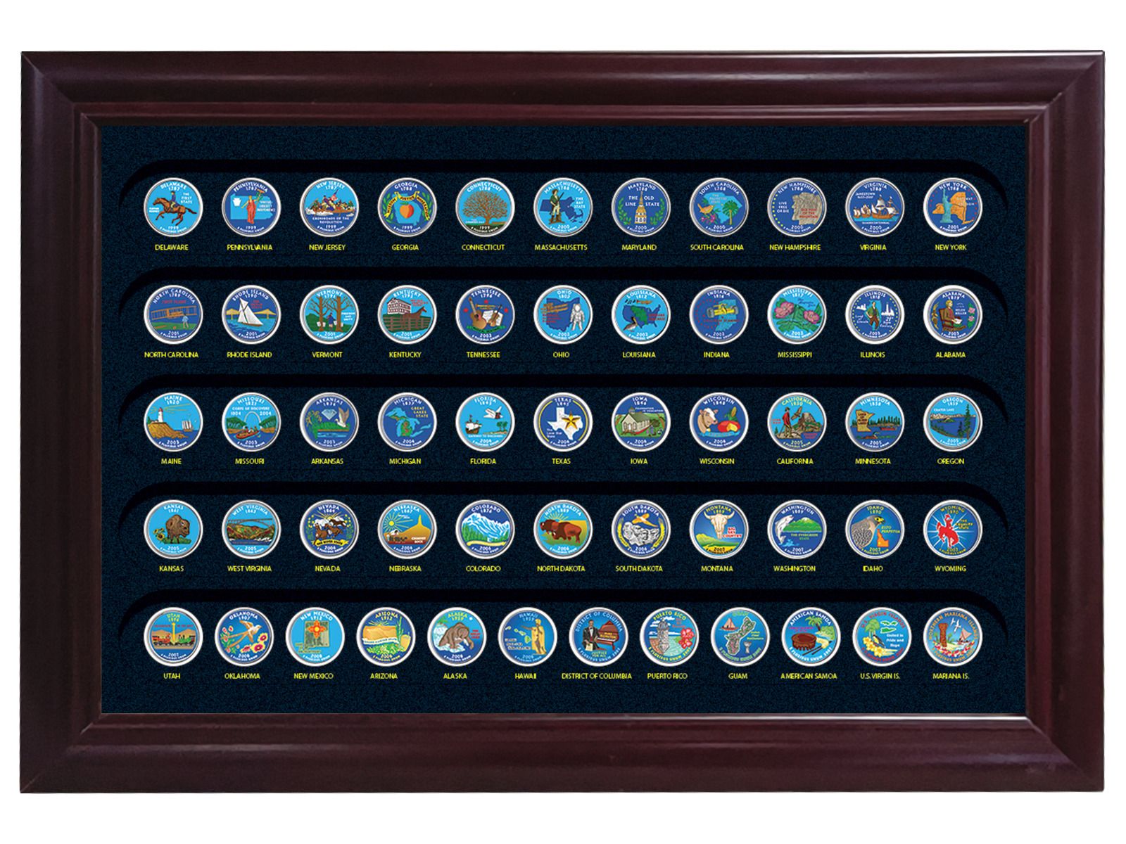 Colorized State Quarters Complete Set Of 56 The Patriotic Mint colorized-state-quarters-complete-set-of-56-the-patriotic-mint