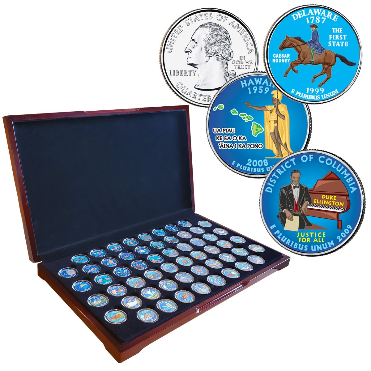 Oak Boxes For Coins
