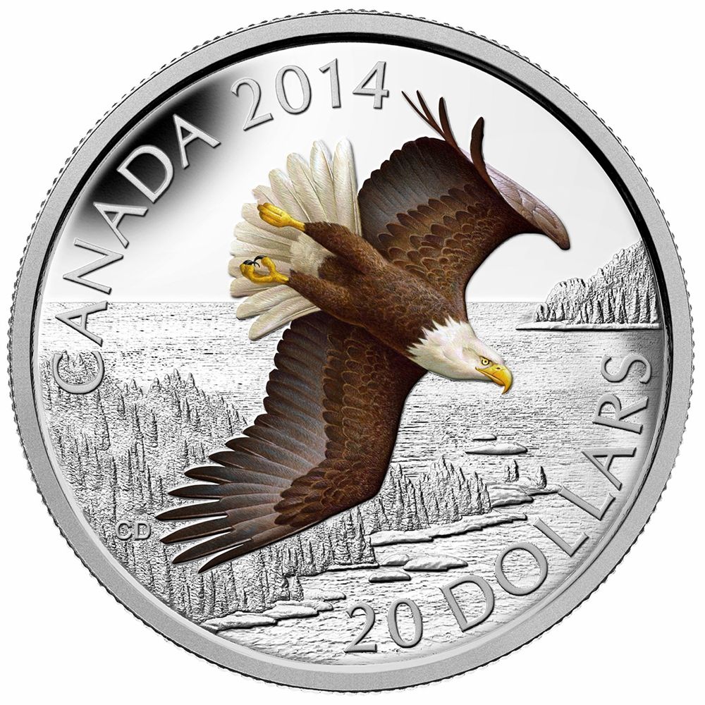 The Bald Eagle Lifelong Mates Details about   2013 $20 Fine silver coin 