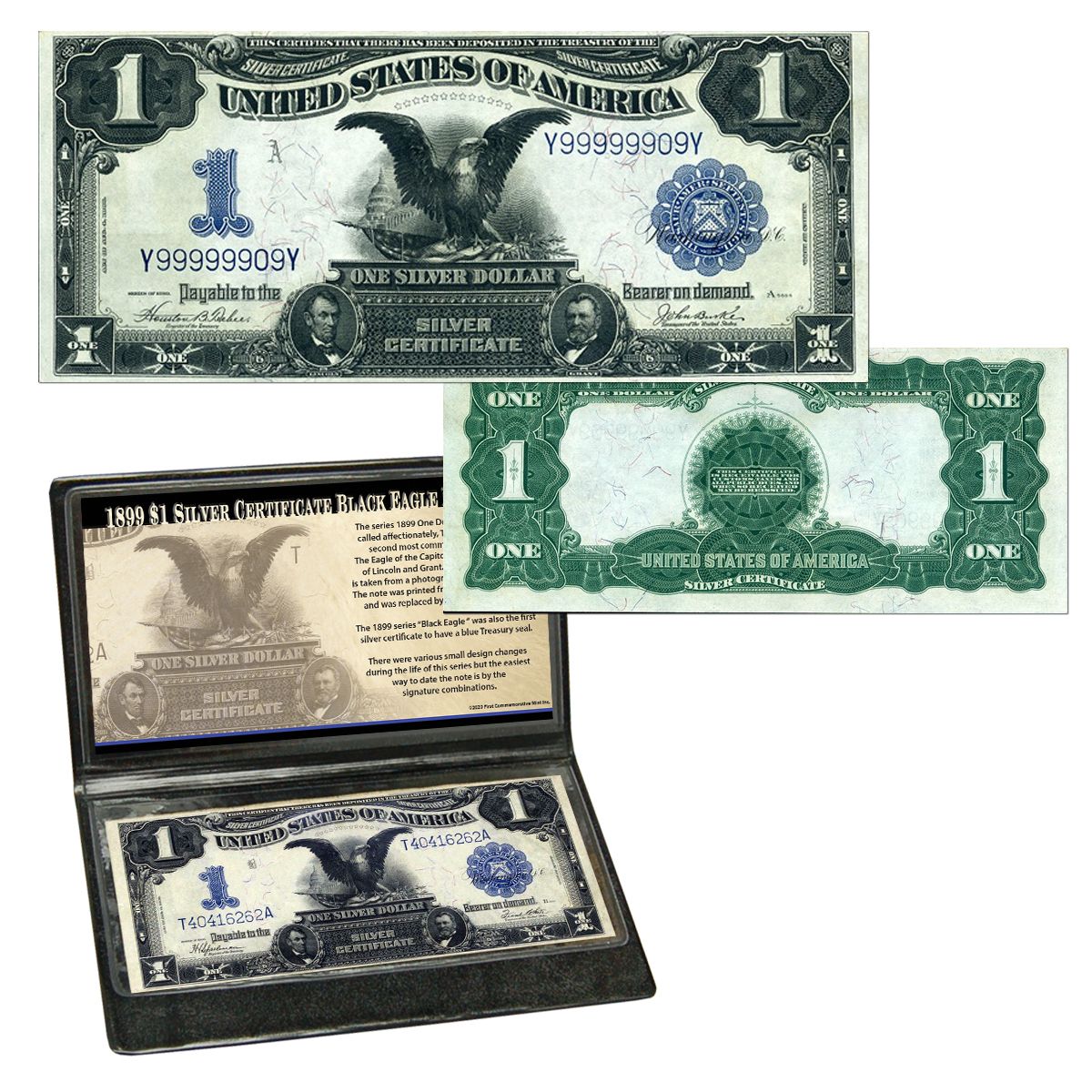1899 $1 Silver Certificate Black Eagle Banknote