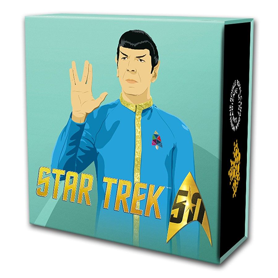 2016 Canada $10 1/2 oz Colorized Proof Silver Star Trek Spock In OGP SKU43339 