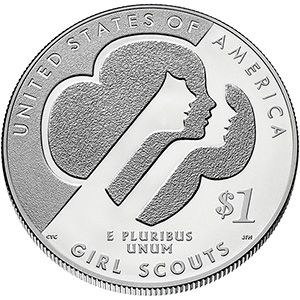 PCGS MS69 2013-W Girl Scouts Commemorative BU Silver Dollar 