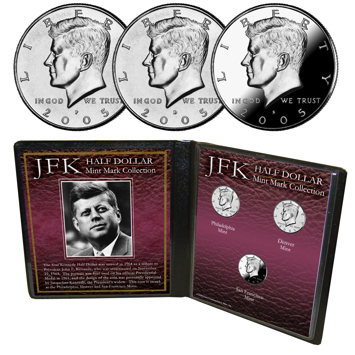 1997-P KENNEDY HALF DOLLAR FROM US MINT SET IN MINT CELLO C-14-19 